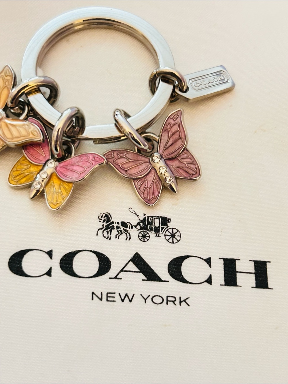 NWOT RARE Coach Y2K Butterfly Keychain/ Bag Charm - Picture 4 of 16